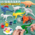 贝可麦拉（beikemaila）涂色恐龙动物DIY儿童涂鸦玩具白胚软胶公仔彩绘幼儿园填色礼物 8只恐龙3【12色颜料2画笔1画盘】