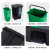 久洁分类垃圾桶室内脚踏式干湿分离双桶学校农村塑料户外环卫垃圾箱20LC款绿黄（厨余+其他）