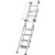 梯子多功能折叠加厚铝合金两用登高移动便携式工程爬梯 银色8步高扶手款老人更适用