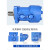 cy液压摆线马达低转速大扭矩BMR-50/80/100/160/200模具油马定制 深蓝色 BMR-100 两孔25.4轴