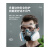 防毒防尘工业粉尘面具全面罩喷漆呼吸防护罩防烟全脸 双罐防尘毒7件套+透明眼罩+20片