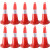 者也（ZYE）塑料路锥带提环雪糕筒桶圆锥防撞路桩路障反光锥交通安全警示锥警示桩隔离墩 反光圆锥红白68cm