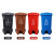 知旦 分类垃圾桶 黑色120L干垃圾脚踏款 塑料材质景区公用环保分类垃圾桶可定制 ZT108