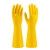 南洋牛筋乳胶手套工业耐酸碱橡胶天骄胶皮手套清洁打扫黄色加厚耐磨男女通用 南洋加厚 10双 M码 中号
