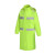 鸣固长款风衣式雨衣大衣 连体连帽安全反光可定制 荧光绿 2XL