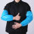 HKFZTPU防水耐油套袖食品厂防污耐酸碱不硬厨师厨房袖套成人清洁袖头 蓝色1双