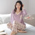 集倩（JIQIAN）睡衣女秋季长袖纯棉休闲韩版可爱减龄可外穿家居服套装 T5354 M(80-100斤)