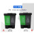 仕密达 二合一脚踏分类垃圾桶 16L	绿色*灰色 起订量5个 货期30天