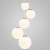 简约单头白色圆球形玻璃吊灯餐厅楼梯创意个性时尚服装店泡泡 直径40CM球+LED高光