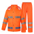 反光雨衣雨裤套装 交通安全 环卫救援保安值勤荧光雨衣套装 荧光橙 XXXL