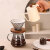 焙印咖啡手冲壶 家用挂耳咖啡壶304不锈钢长嘴细口壶 白色600ML