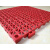 加厚工程地垫浴室淋浴防滑塑料拼接垫卫生间厨房隔水PVC胶垫 红色 30X30CM高1.5CM软材质(7片