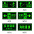 安全出口指示牌夜光地贴PVC磨砂贴纸安全通道标识标志牌荧光标牌 墙贴安全出口左右2个价格