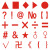 塑料镂空喷数字号码牌喷漆模板0-9字母A-Z定制做PVC镂空心字模具 1.1毫米PVC0-9A-Z字高20厘米