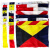 谋福（CNMF）航海船用国际信号旗 字母数字旗满旗通语通讯旗 全套4号信号旗（50*35厘米）