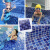 云舵水池陶瓷马赛克游泳池专用蓝色瓷砖庭院鱼池户外景观池温泉池防滑 浅三色蓝4.8cm 其他尺寸