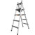 铝合金人字梯可行走梯子装修工程专用加厚加粗铝梯伸缩折叠木工梯 11阶-3.6米 特厚款
