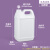 佳叶4L方桶-乳白色配透气盖塑料桶新实验室防胀气塑料瓶样品瓶留样瓶 S