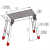 华峰加厚折叠平台梯 工业马凳洗车凳 折叠工作台移动铝合金登高梯定制 0.6*0.3*0. XCT01