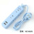 迷你插排插座便携旅行多功能学生宿舍风扇mini带USB2接线板 蓝色迷你1米(USB)