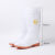 HKFZ卫生靴大码白色雨鞋厂工作雨靴防滑防油耐酸碱厨师水鞋 白色高度30cm左右 36