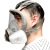 木可西防毒面具全面罩喷漆打磨防护全脸大视野专用头罩