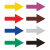 10张管道流向箭头标识贴消检防火箭头贴标识介质流向指示色环标示 反光膜棕箭头(10个) 2x5cm