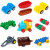 汽车积木大颗粒儿童拼装玩具兼容乐高轮胎配件火车车底车轮小定制 火车头 1只颜色随机