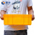 固乡周转箱塑料长方形加厚养鱼养龟物流胶箱大号储物收纳盒筐 黄色QL-ZZX-YA4箱410*305*147mm