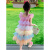 尚然乐（SHANGRANLE）女童连衣裙10-12岁生日礼服夏款2024夏季彩虹公主裙夏装裙子森女 黄色 110cm
