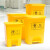 慎固 加厚脚踏垃圾桶 小区实验室废物回收箱结实耐用污物桶 黄色120L垃圾桶【大轮款】