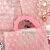 京仕蓝 粉色爱心气泡袋气泡膜气泡信封小卡卡套礼品包装袋防震防 裸粉色10个10*10cm