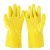 久臻 ST62 防滑浸胶工业橡胶手套 防水防油耐酸碱劳保手套 黄色 5双