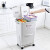 日式垃圾分类垃圾桶双层厨房可移动带轮垃圾箱高干湿分离 32L三层单内桶(按压单盖+上层