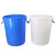 海斯迪克 HK-370 加厚塑料圆桶 大容量圆形收纳桶酒店厨房垃圾桶 白色无盖50L