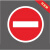 定制道闸杆反光标牌全警示牌标志停车场指示牌出标识牌 禁止通行 20x20cm