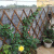 户外防腐伸缩实木栅栏碳化阳台围栏花园墙壁挂装饰爬藤架白色网格 碳化H44(厚0.9cm) 大