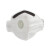uvex 优维斯 8733210折叠式带呼吸阀KN95防尘口罩  防颗粒物防雾霾  折叠式头戴口罩 15只/盒