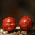 彩荷南红财神圆珠散珠瓦西料满红玛瑙手工雕刻金刚星月手串配珠 【2】直径7.9对孔8.4mm