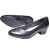 美步 女士工作鞋 黑色低粗跟职业软皮商务女皮鞋QY-7125 黑色 38#