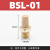 定制气动接头电磁阀消声SLM平头BSL铜长消声器BSL-M5/01/02/03/04 BSL01(1/8) 长头