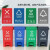 分类脚踏垃圾桶新国标加厚塑料垃圾箱户外大号工业商用环卫 蓝色15L