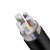 FIFAN 3+2 铝电缆5芯 铝电缆线YJLV22电压0.6/1KV铠装地埋线3*50+2*25平方