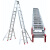 适用于6米7米8米9米伸缩梯子加厚铝合金人字梯双面升降伸缩梯工程梯 特厚2米伸4米（最厚3.2MM)