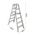 【链工】铝合金梯子1.2米双侧折叠人字梯电信登高梯 多功能梯子工业爬梯室内装修四 T375CN 1.5米