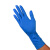 一次性PVC手套100只盒装美容按摩洗头发廊塑胶透明加长防水女工业品 蓝色丁晴加长12寸 50只 XL