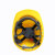 MXZabs加厚建筑施工防护头盔劳保安全帽透气-增强ABS透气V型-黄色