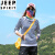 吉普（JEEP）户外弹力透气条纹速干衣女T恤长袖上衣快干衣套头连帽跑步健身夏 红色 M (95-105斤)