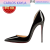 CARLOS KAYLA12厘米高跟鞋裸色侧空红底细跟女2024年新款网红小众设计感漆皮床 12cm 黑色侧空凉席 36