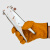 福奥森12双 短款电焊手套牛皮焊工隔热防烫耐磨机械劳保手套散热透气 灰色款（6双）试用装